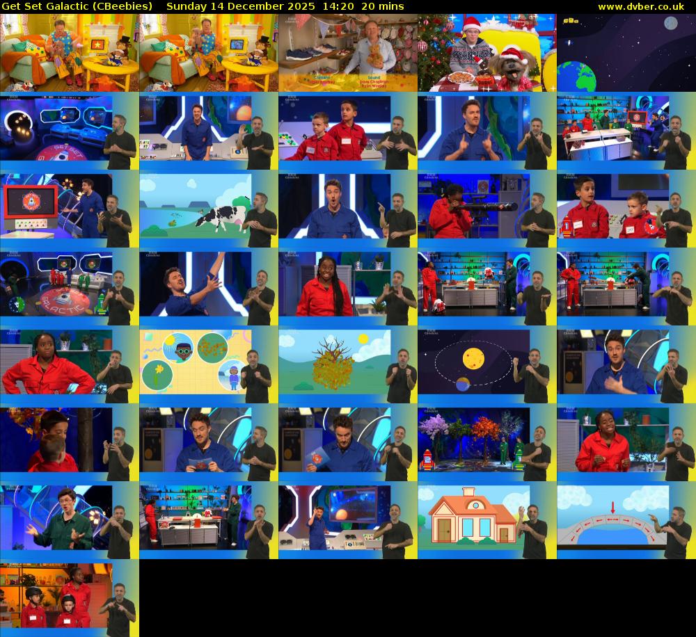 Get Set Galactic (CBeebies) Sunday 14 December 2025 14:20 - 14:40