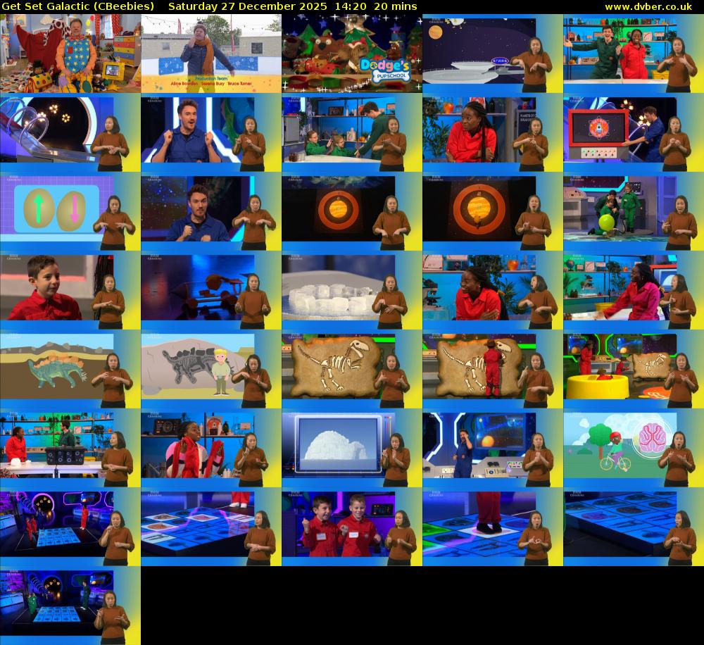Get Set Galactic (CBeebies) Saturday 27 December 2025 14:20 - 14:40
