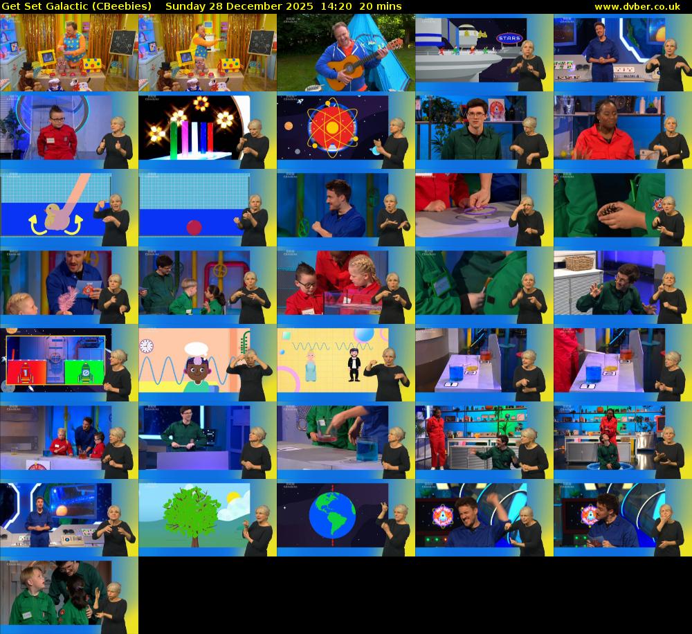 Get Set Galactic (CBeebies) Sunday 28 December 2025 14:20 - 14:40
