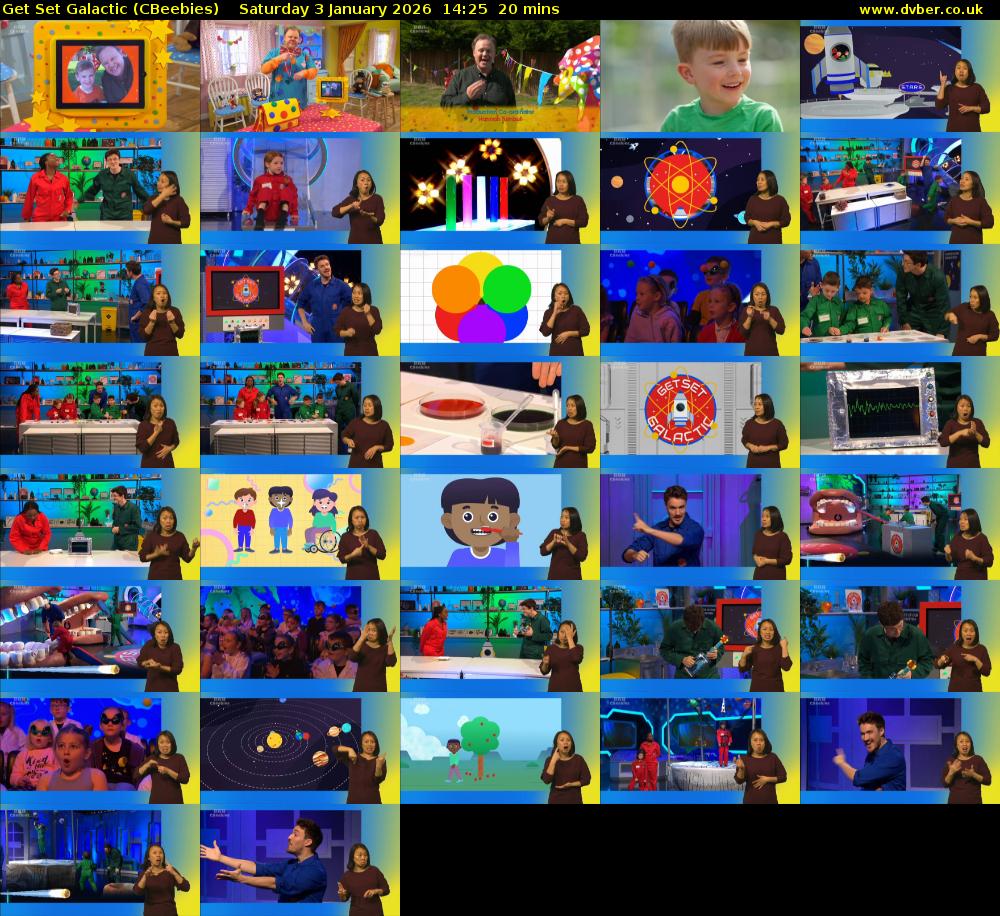 Get Set Galactic (CBeebies) Saturday 3 January 2026 14:25 - 14:45