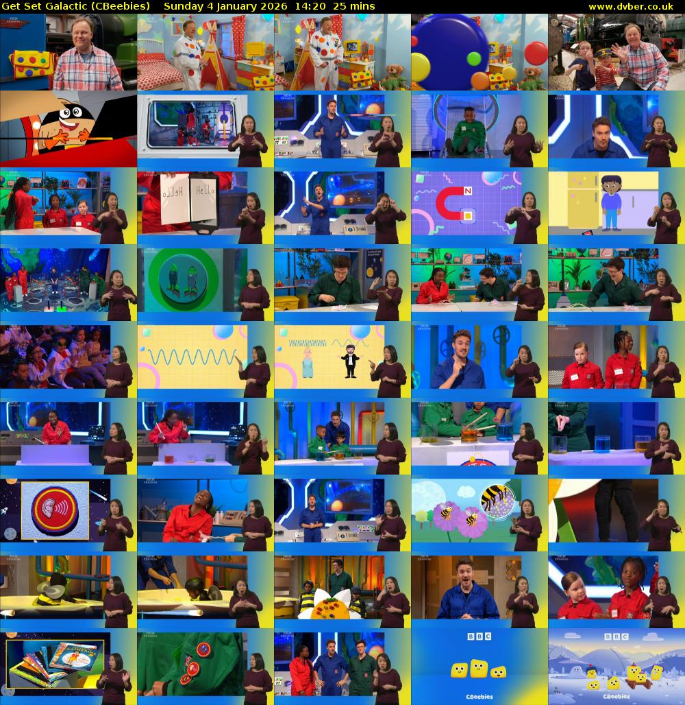 Get Set Galactic (CBeebies) Sunday 4 January 2026 14:20 - 14:45