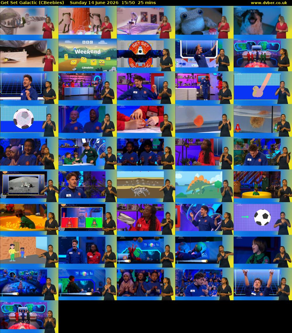 Get Set Galactic (CBeebies) Sunday 14 June 2026 15:50 - 16:15