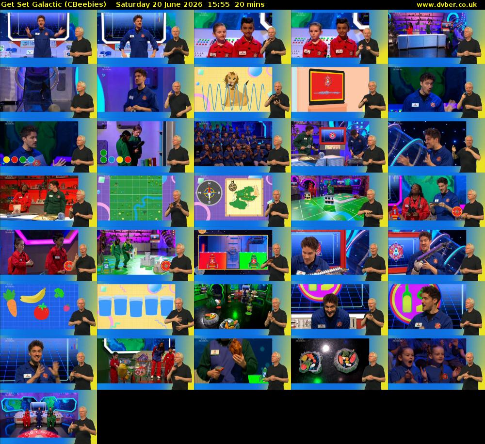 Get Set Galactic (CBeebies) Saturday 20 June 2026 15:55 - 16:15