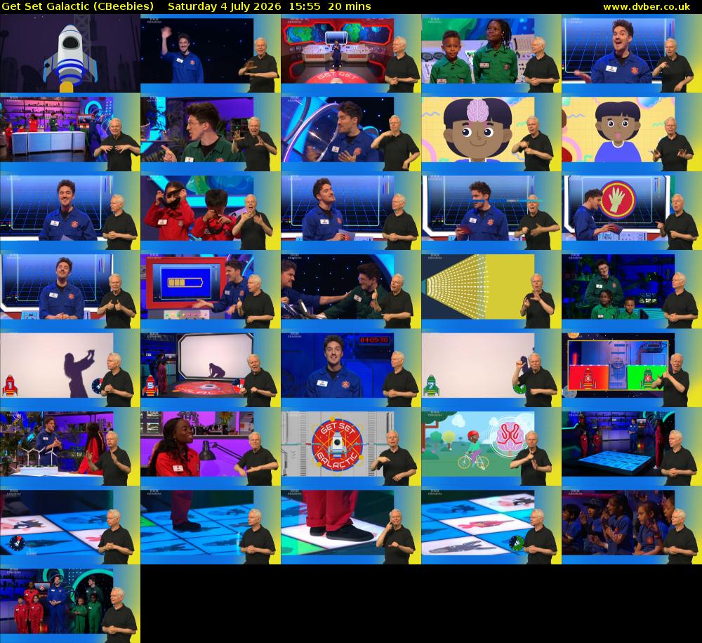 Get Set Galactic (CBeebies) Saturday 4 July 2026 15:55 - 16:15