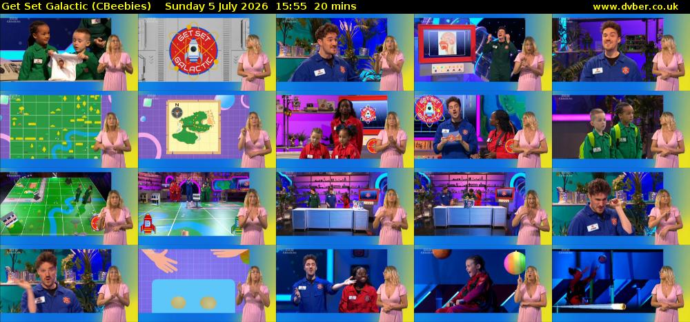 Get Set Galactic (CBeebies) Sunday 5 July 2026 15:55 - 16:15