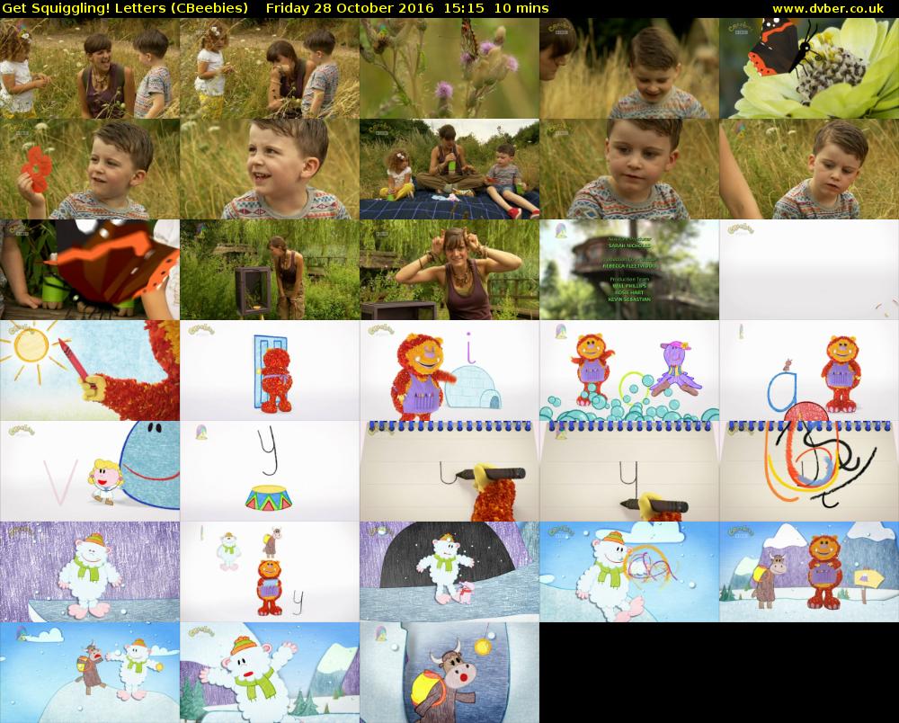 Get Squiggling! Letters (CBeebies) Friday 28 October 2016 15:15 - 15:25