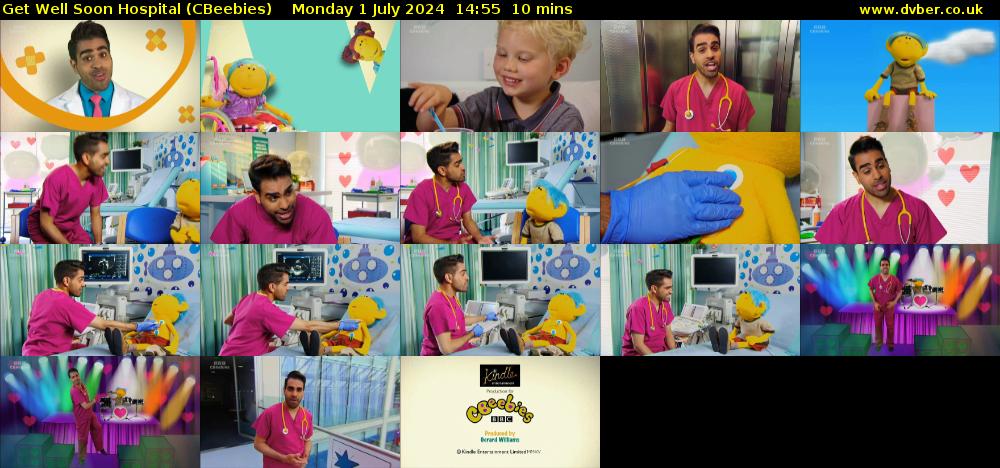Get Well Soon Hospital (CBeebies) Monday 1 July 2024 14:55 - 15:05