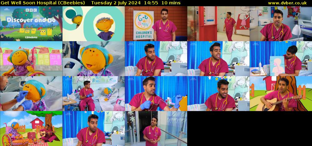Get Well Soon Hospital (CBeebies) Tuesday 2 July 2024 14:55 - 15:05