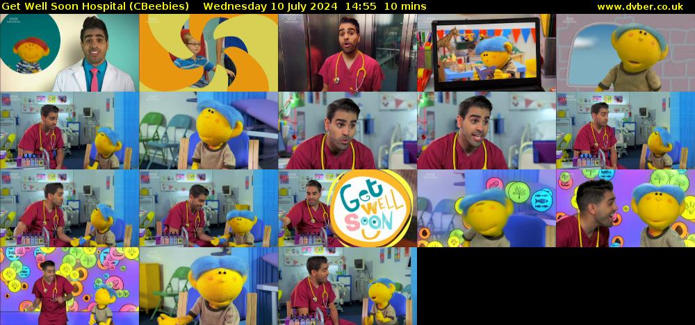Get Well Soon Hospital (CBeebies) Wednesday 10 July 2024 14:55 - 15:05
