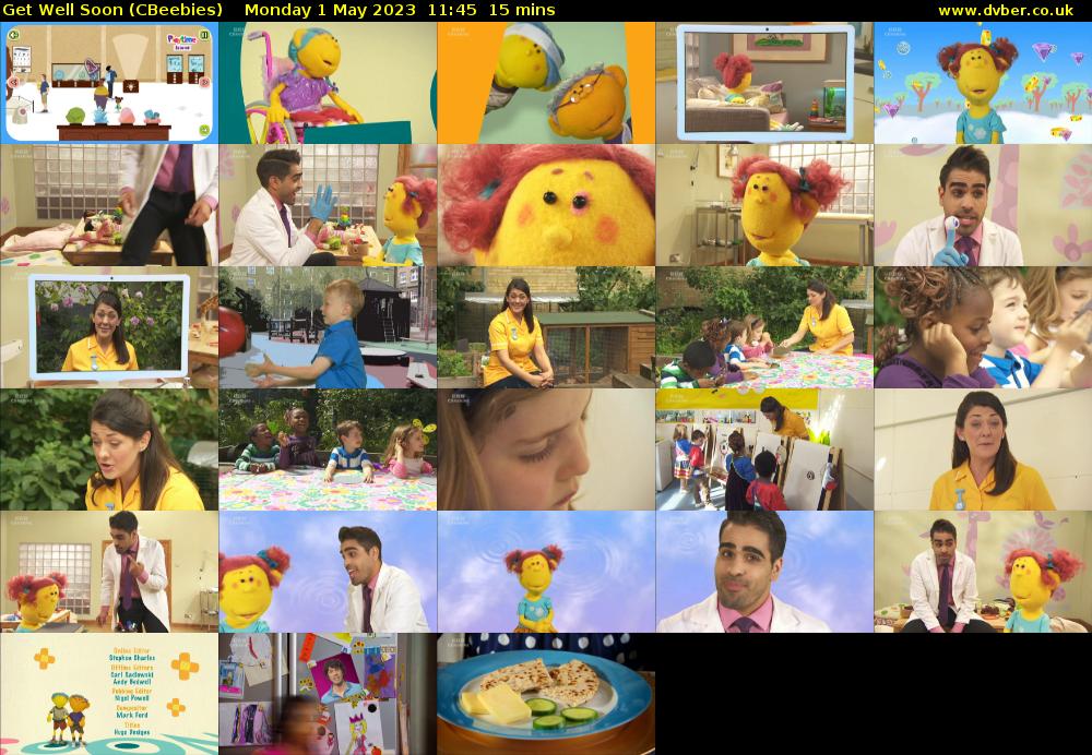 Get Well Soon (CBeebies) Monday 1 May 2023 11:45 - 12:00