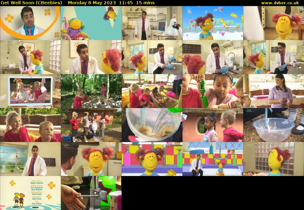 Get Well Soon (CBeebies) Monday 8 May 2023 11:45 - 12:00