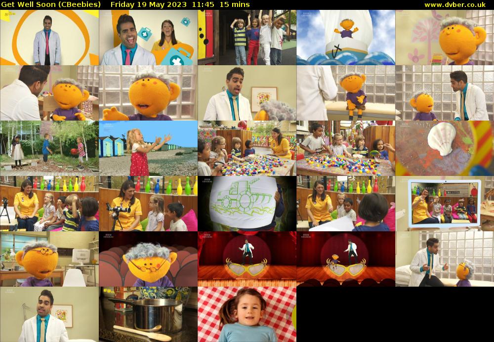 Get Well Soon (CBeebies) Friday 19 May 2023 11:45 - 12:00