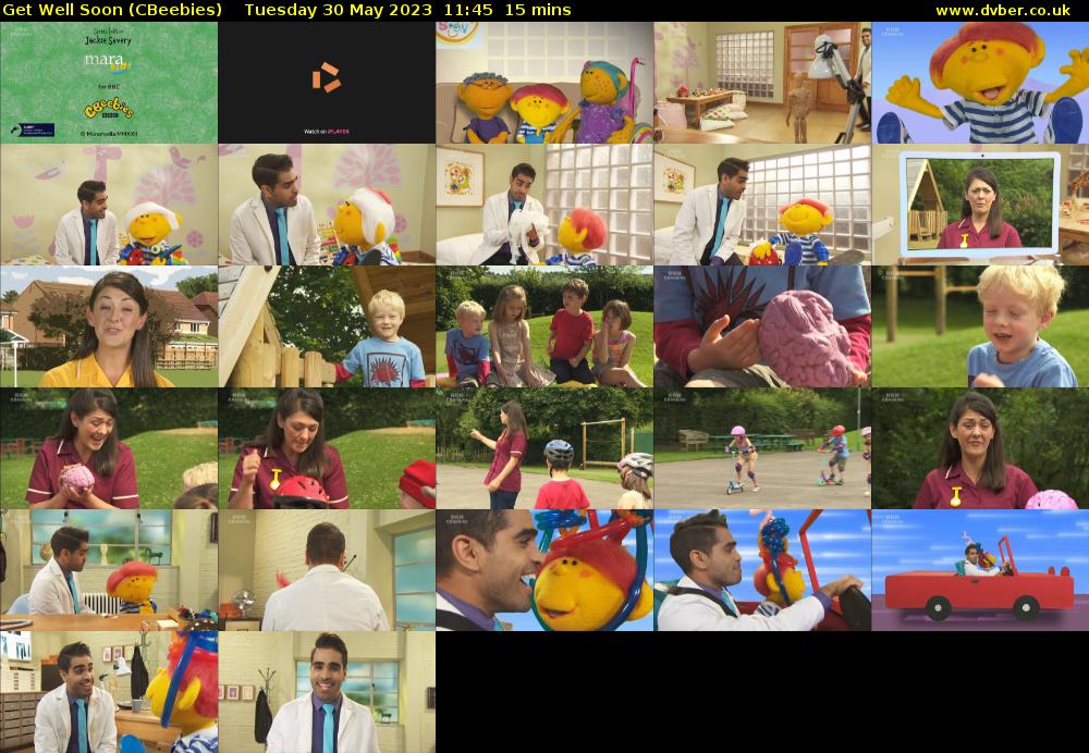 Get Well Soon (CBeebies) Tuesday 30 May 2023 11:45 - 12:00