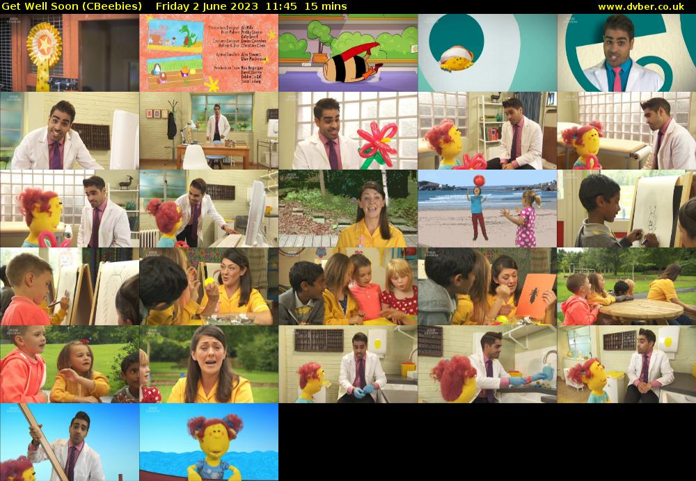 Get Well Soon (CBeebies) Friday 2 June 2023 11:45 - 12:00