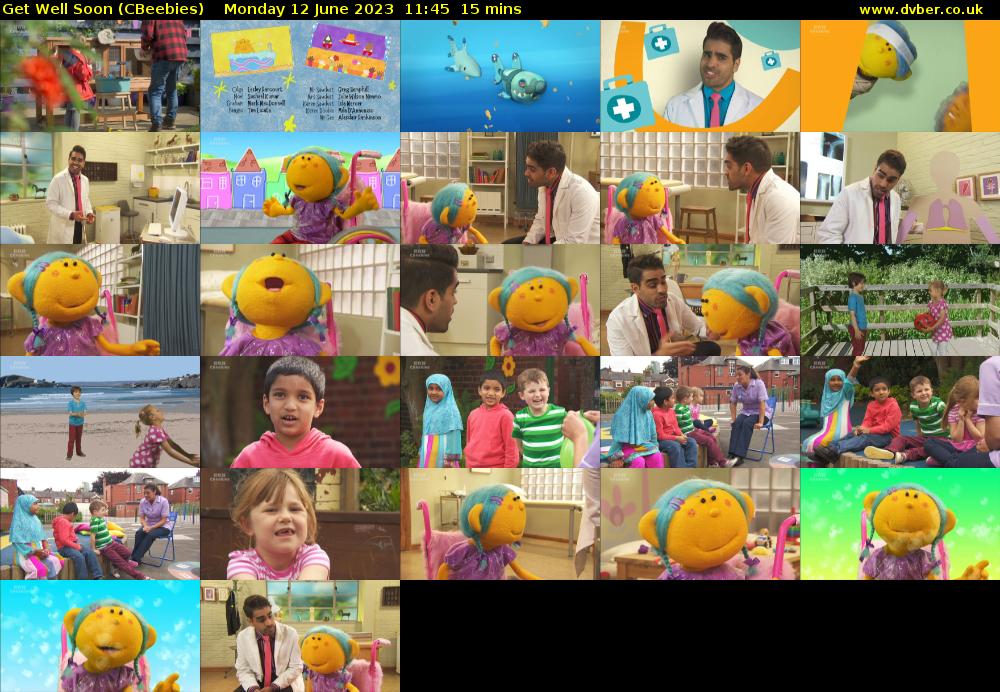 Get Well Soon (CBeebies) Monday 12 June 2023 11:45 - 12:00