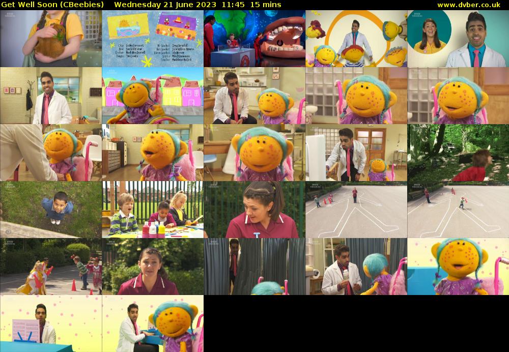 Get Well Soon (CBeebies) Wednesday 21 June 2023 11:45 - 12:00