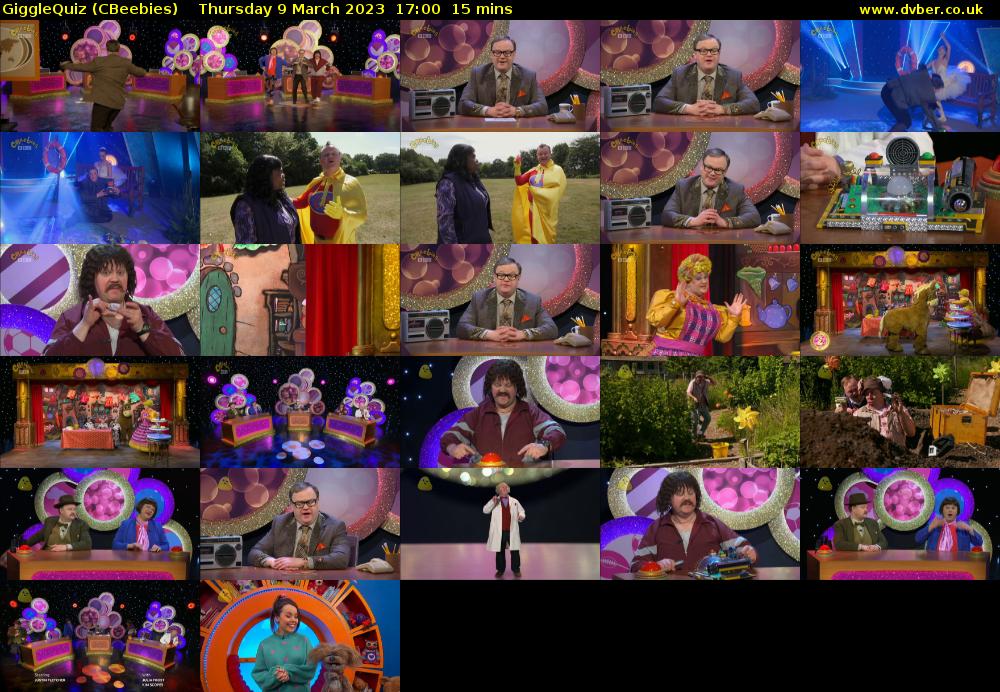 GiggleQuiz (CBeebies) Thursday 9 March 2023 17:00 - 17:15