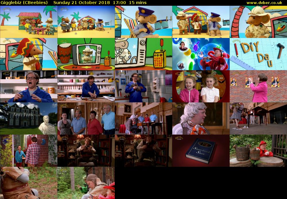 Gigglebiz (CBeebies) Sunday 21 October 2018 17:00 - 17:15