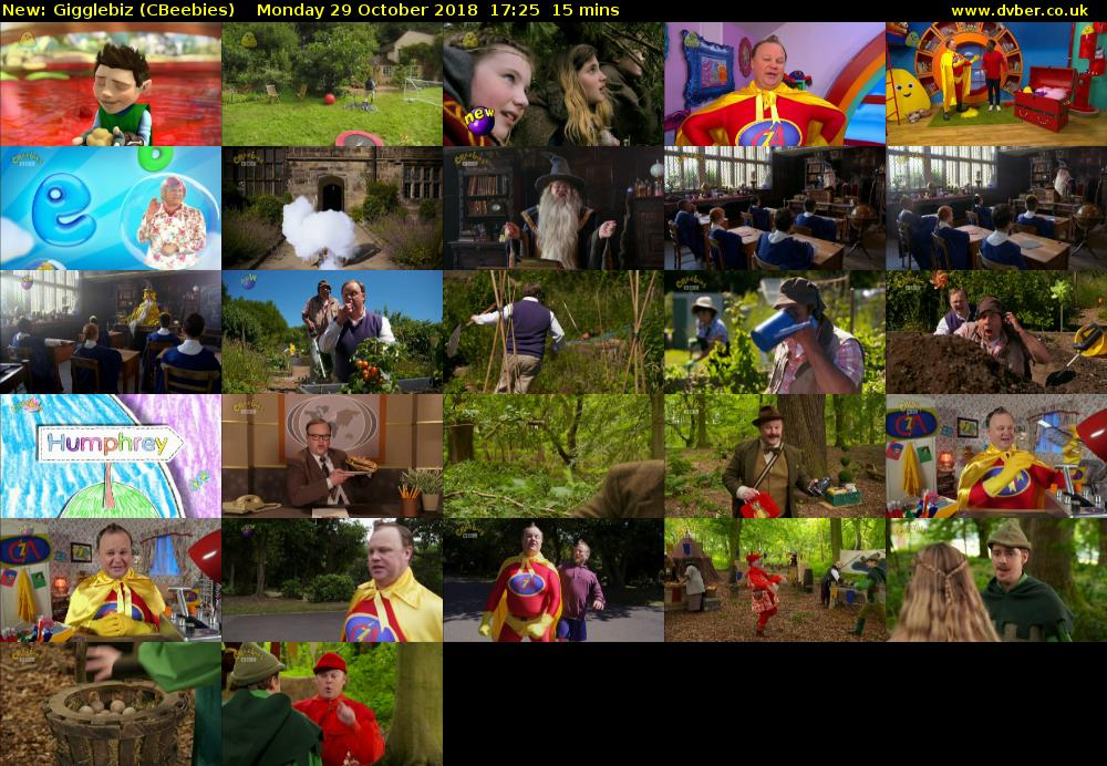 Gigglebiz (CBeebies) Monday 29 October 2018 17:25 - 17:40