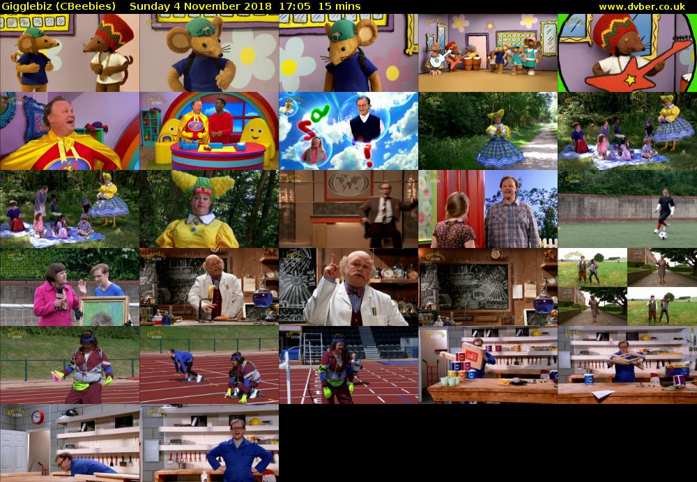 Gigglebiz (CBeebies) Sunday 4 November 2018 17:05 - 17:20