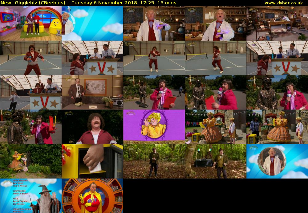 Gigglebiz (CBeebies) Tuesday 6 November 2018 17:25 - 17:40