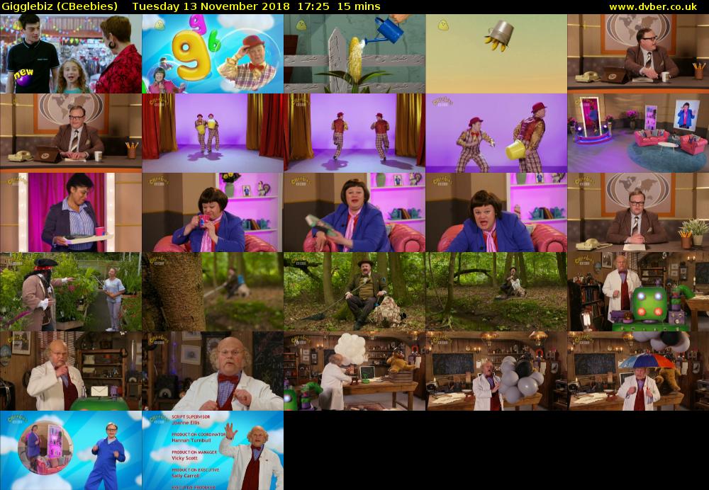 Gigglebiz (CBeebies) Tuesday 13 November 2018 17:25 - 17:40