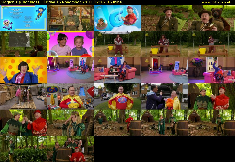 Gigglebiz (CBeebies) Friday 16 November 2018 17:25 - 17:40