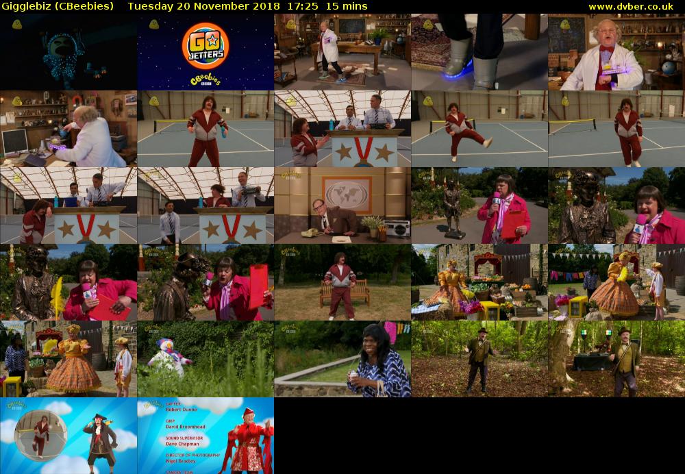 Gigglebiz (CBeebies) Tuesday 20 November 2018 17:25 - 17:40