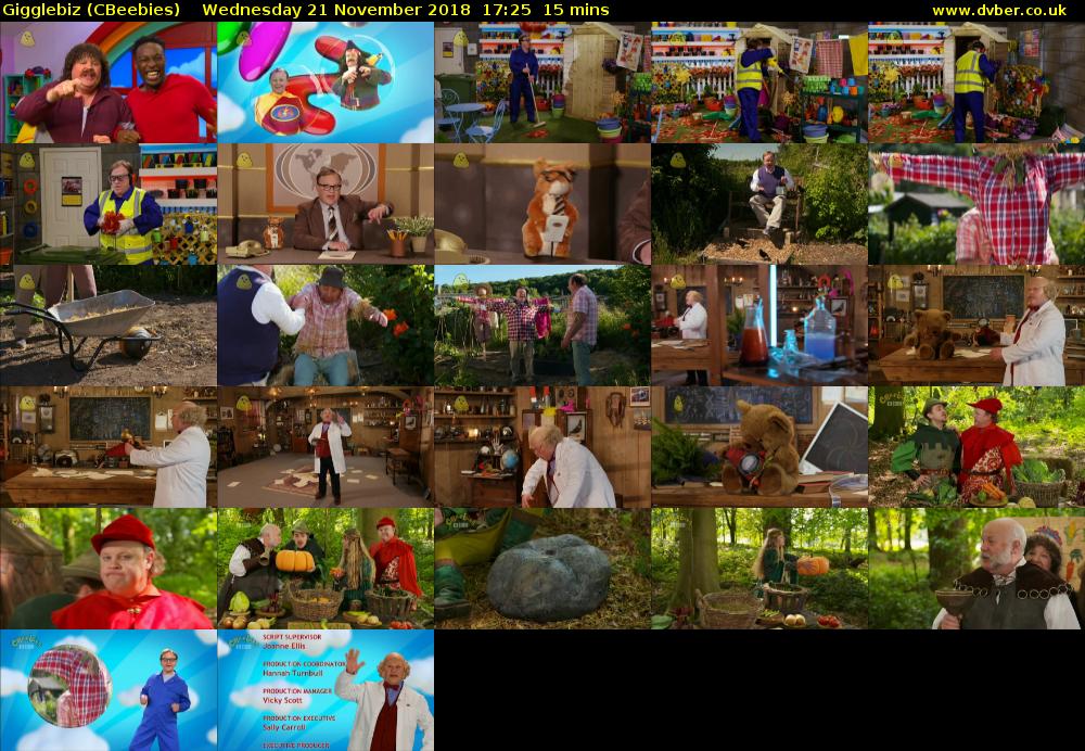 Gigglebiz (CBeebies) Wednesday 21 November 2018 17:25 - 17:40