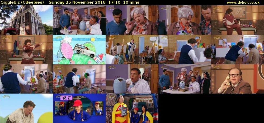 Gigglebiz (CBeebies) Sunday 25 November 2018 17:10 - 17:20