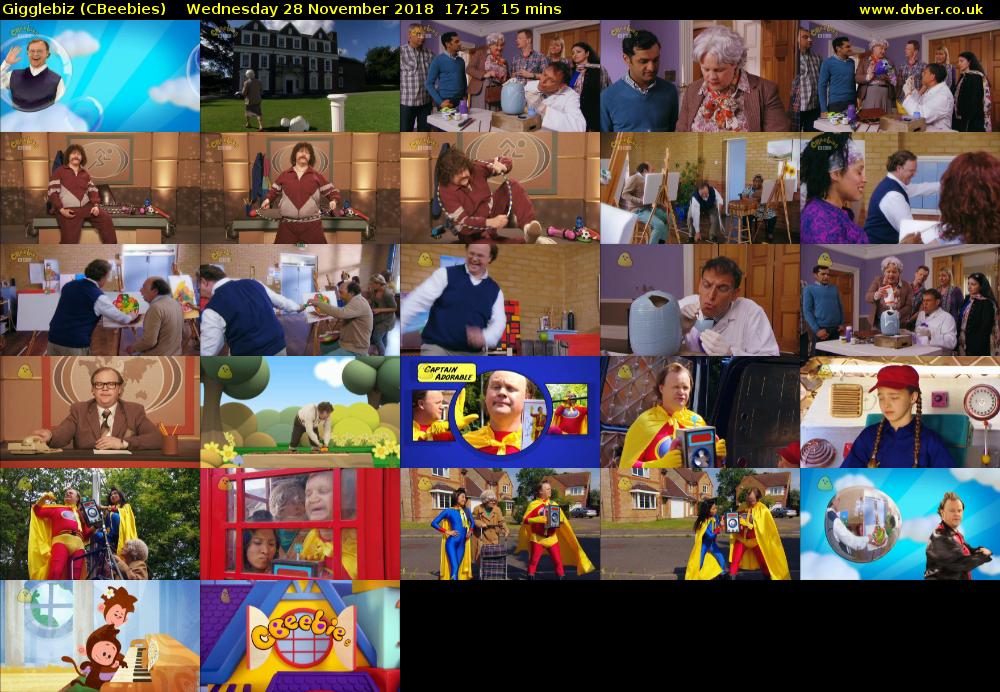 Gigglebiz (CBeebies) Wednesday 28 November 2018 17:25 - 17:40