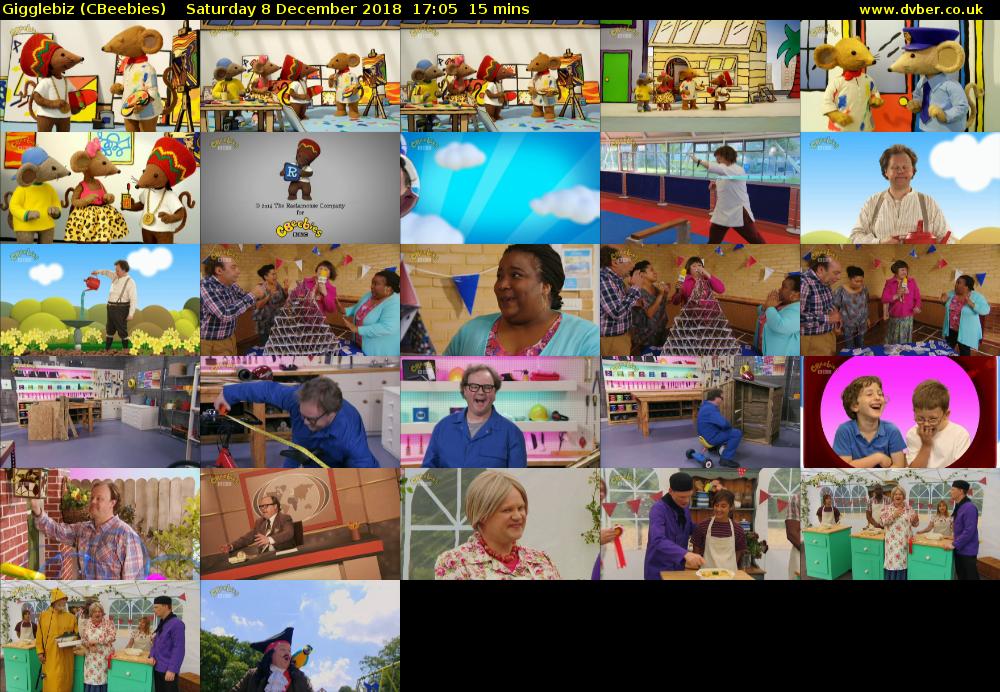 Gigglebiz (CBeebies) Saturday 8 December 2018 17:05 - 17:20