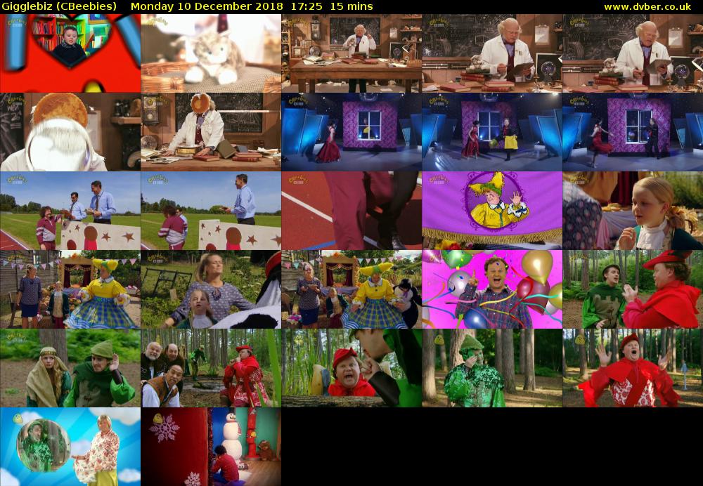 Gigglebiz (CBeebies) Monday 10 December 2018 17:25 - 17:40