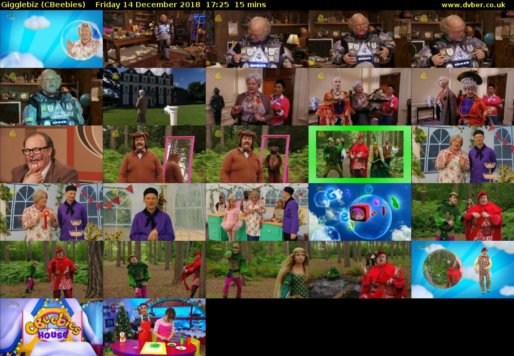 Gigglebiz (CBeebies) Friday 14 December 2018 17:25 - 17:40