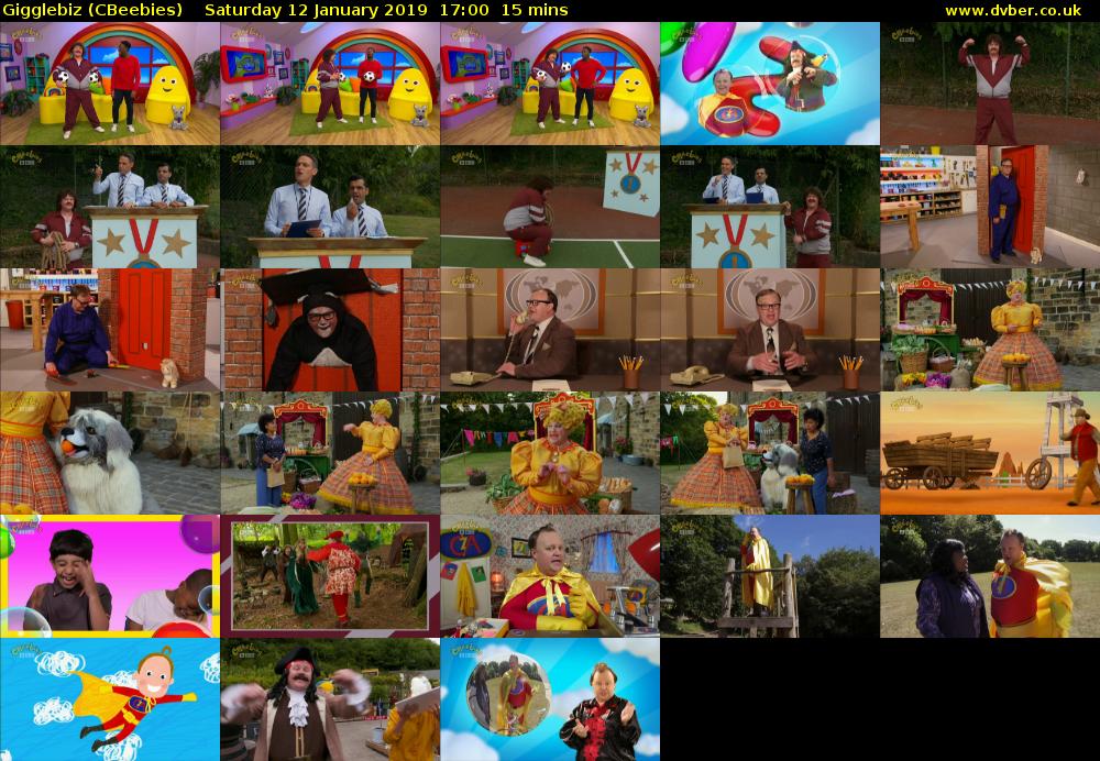 Gigglebiz (CBeebies) Saturday 12 January 2019 17:00 - 17:15