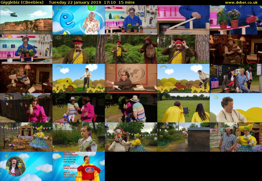 Gigglebiz (CBeebies) Tuesday 22 January 2019 17:10 - 17:25