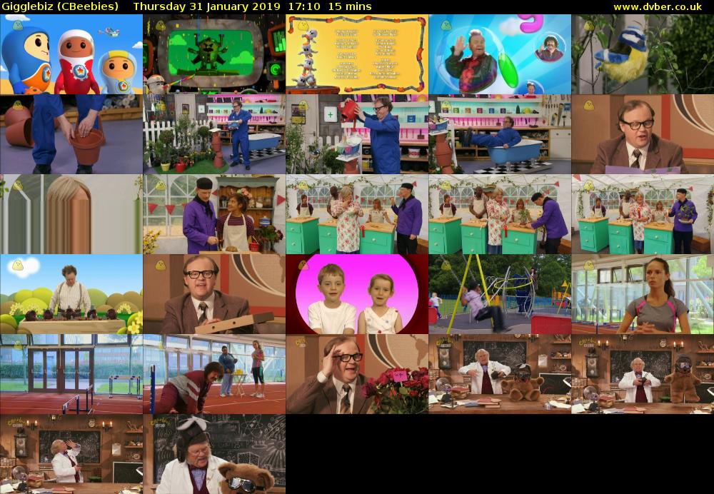 Gigglebiz (CBeebies) Thursday 31 January 2019 17:10 - 17:25
