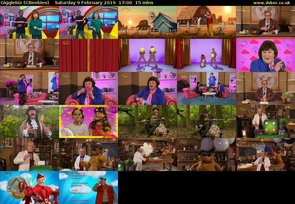 Gigglebiz (CBeebies) Saturday 9 February 2019 17:00 - 17:15