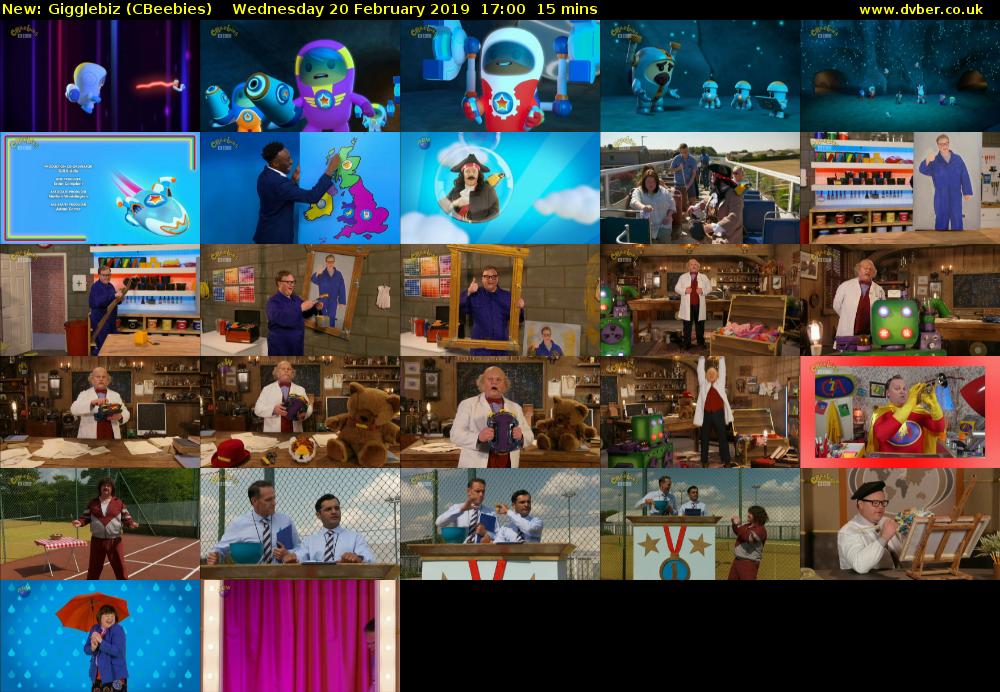 Gigglebiz (CBeebies) Wednesday 20 February 2019 17:00 - 17:15