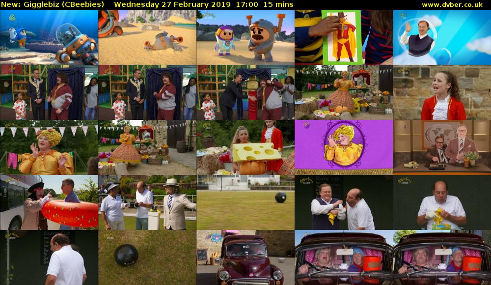Gigglebiz (CBeebies) Wednesday 27 February 2019 17:00 - 17:15