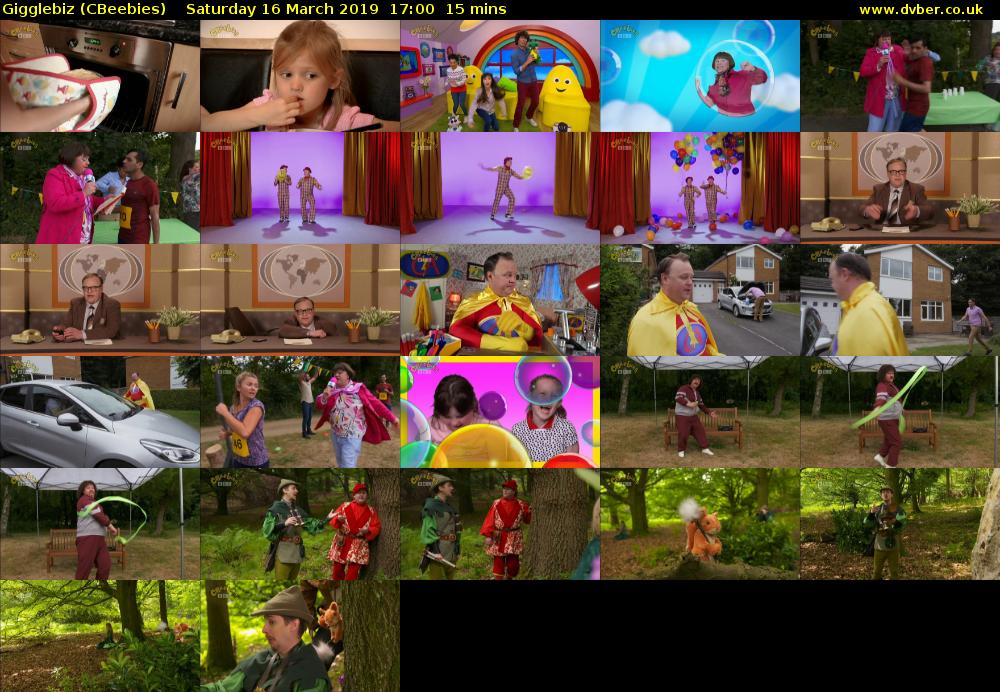 Gigglebiz (CBeebies) Saturday 16 March 2019 17:00 - 17:15
