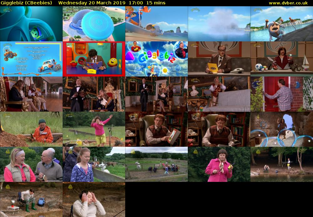 Gigglebiz (CBeebies) Wednesday 20 March 2019 17:00 - 17:15