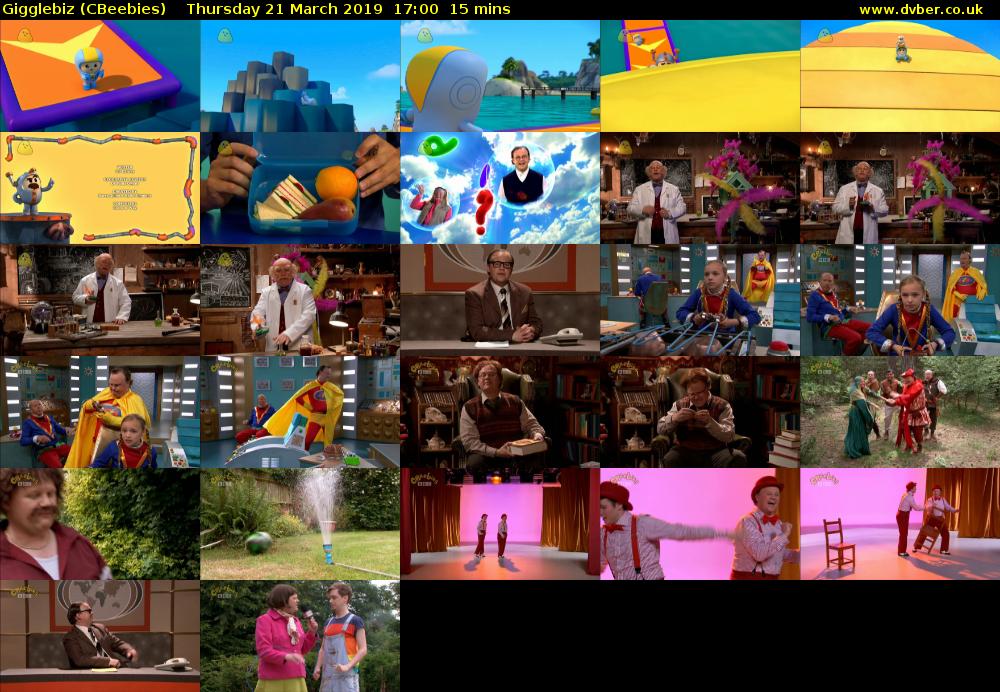Gigglebiz (CBeebies) Thursday 21 March 2019 17:00 - 17:15