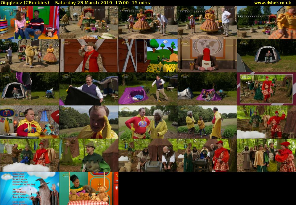 Gigglebiz (CBeebies) Saturday 23 March 2019 17:00 - 17:15