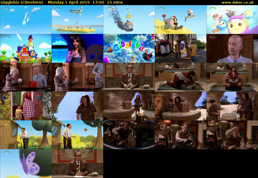 Gigglebiz (CBeebies) Monday 1 April 2019 17:00 - 17:15