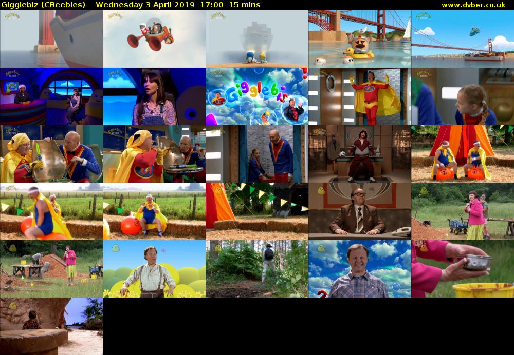 Gigglebiz (CBeebies) Wednesday 3 April 2019 17:00 - 17:15