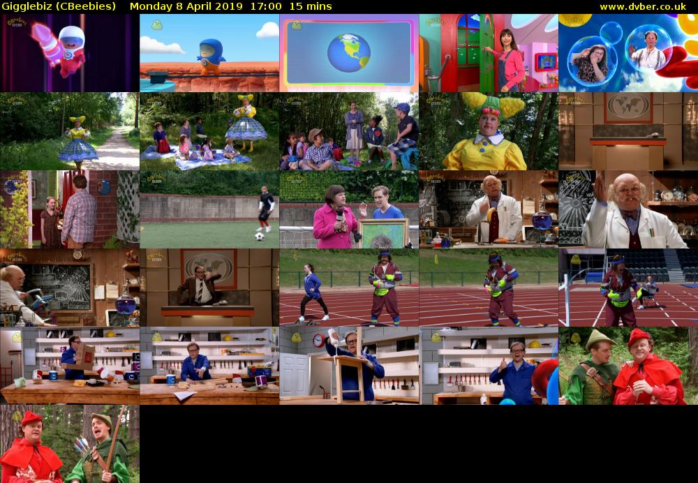 Gigglebiz (CBeebies) Monday 8 April 2019 17:00 - 17:15