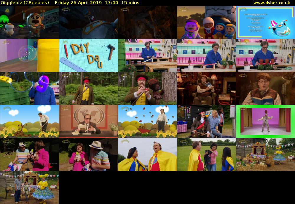Gigglebiz (CBeebies) Friday 26 April 2019 17:00 - 17:15