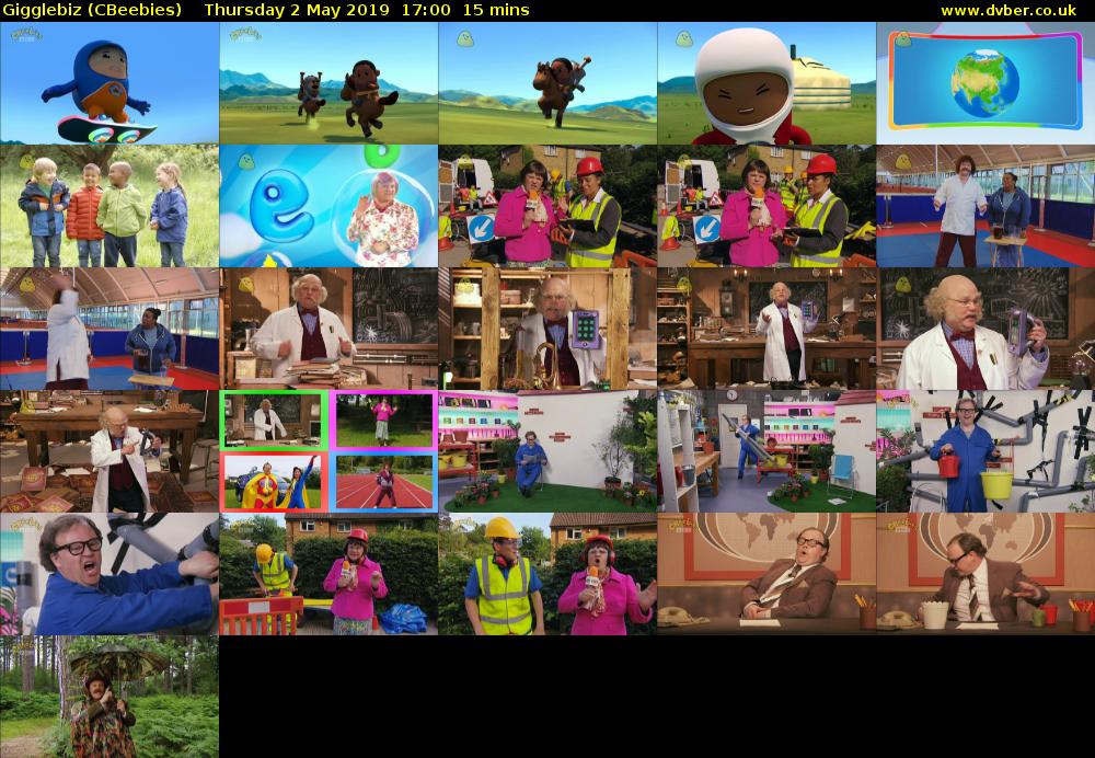 Gigglebiz (CBeebies) Thursday 2 May 2019 17:00 - 17:15