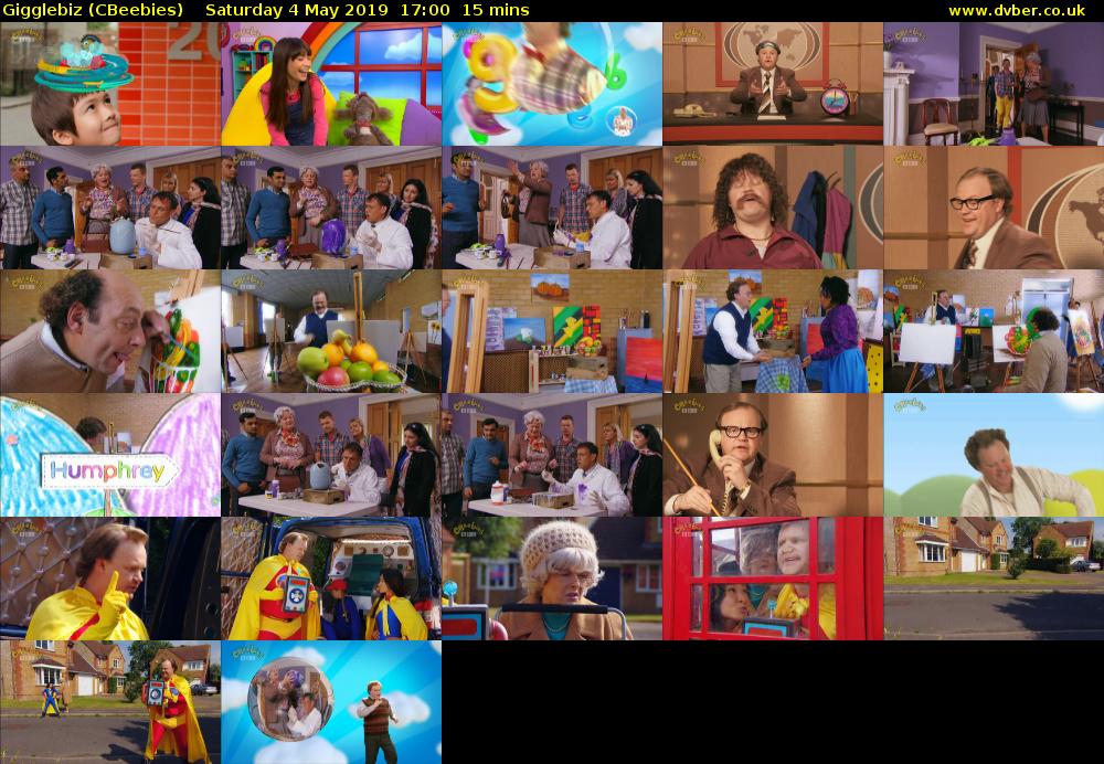 Gigglebiz (CBeebies) Saturday 4 May 2019 17:00 - 17:15